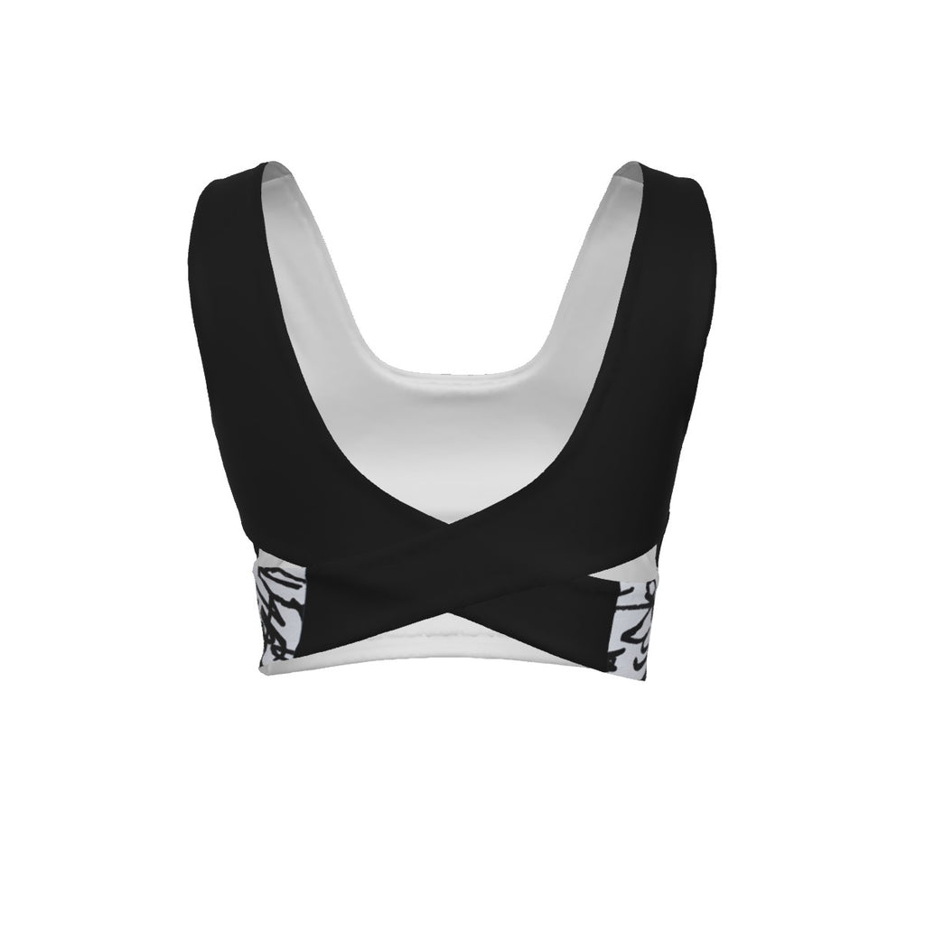 Snackonart Art Series Back Cross Sports Bra — No. 303