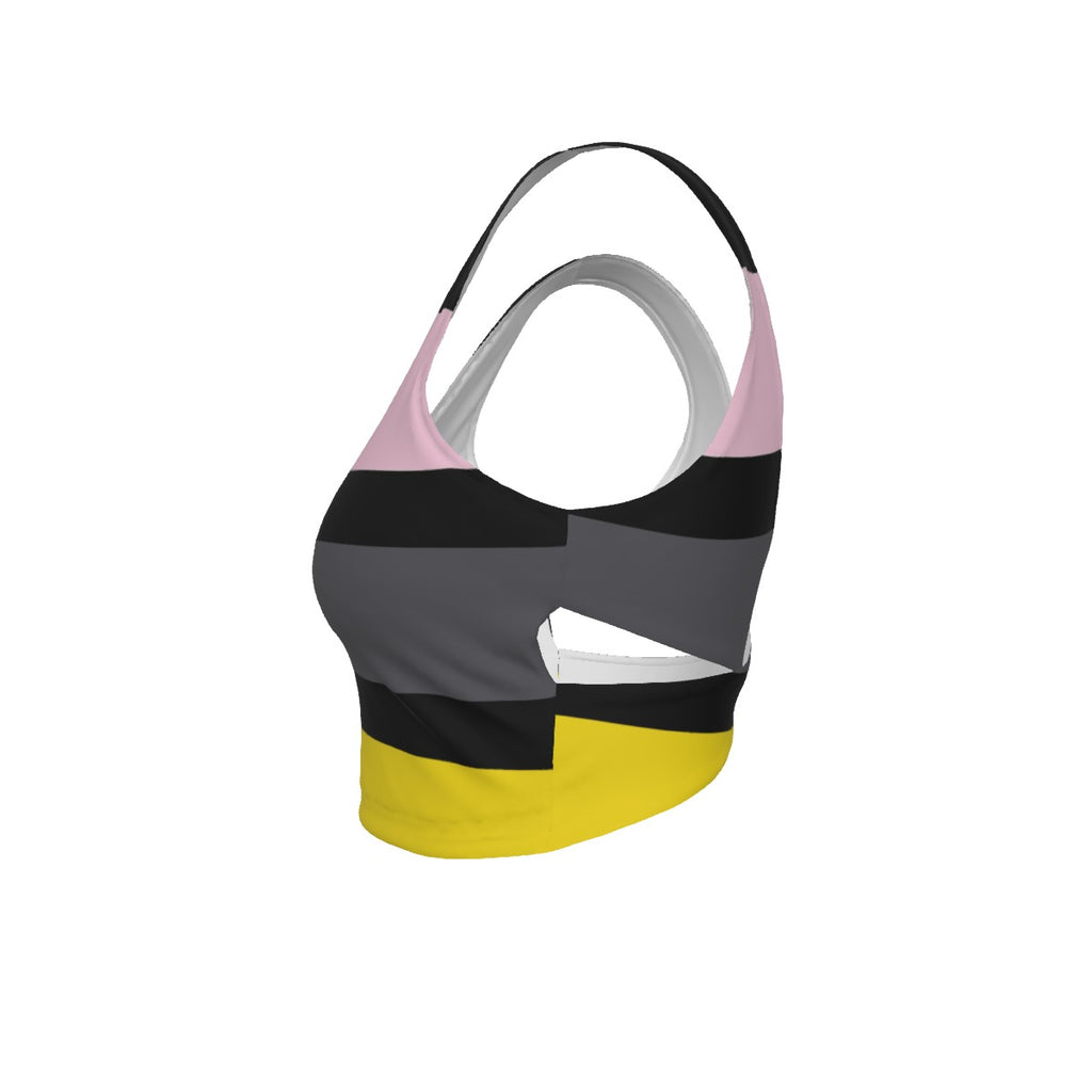 Snackonart Art Series Back Cross Sports Bra — No. 308