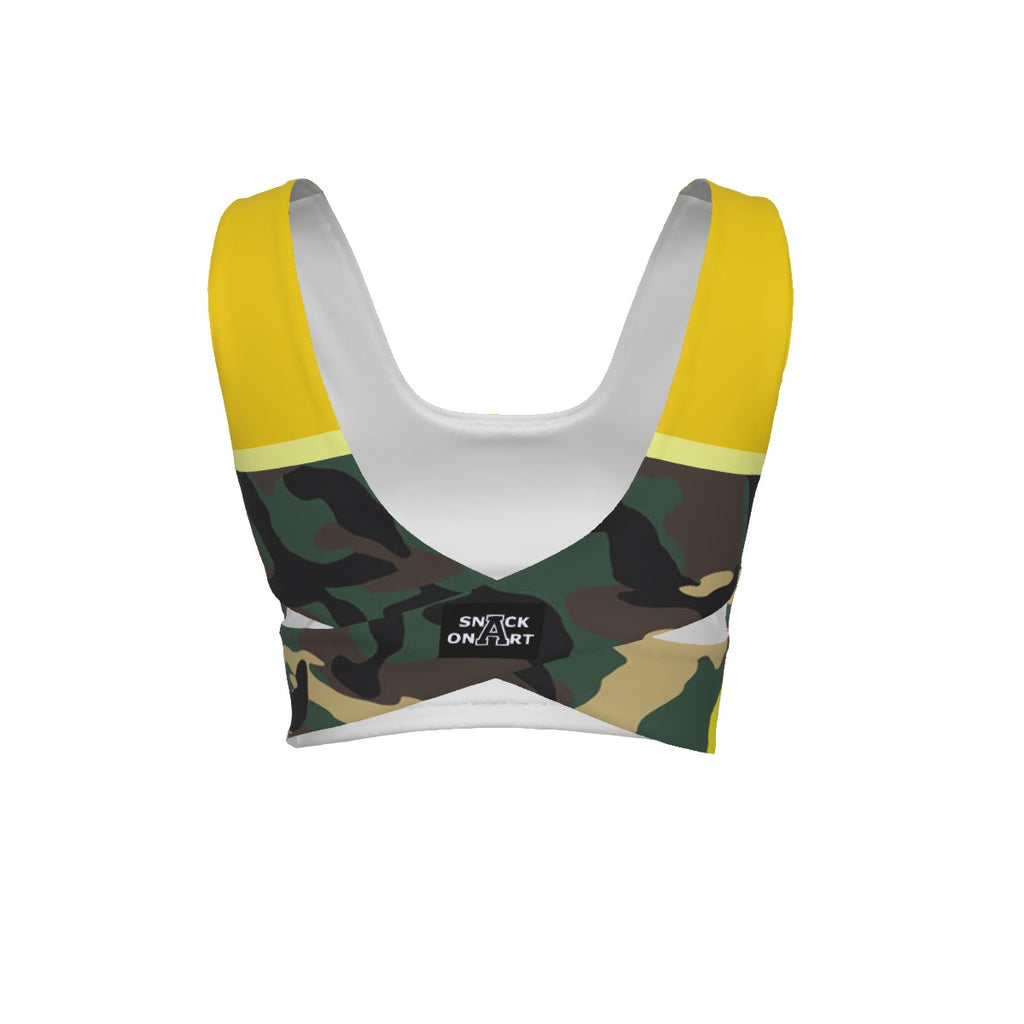 Snackonart Art Series Back Cross Sports Bra — No. 307