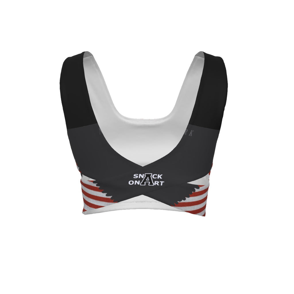 Snackonart Art Series Back Cross Sports Bra — No. 304