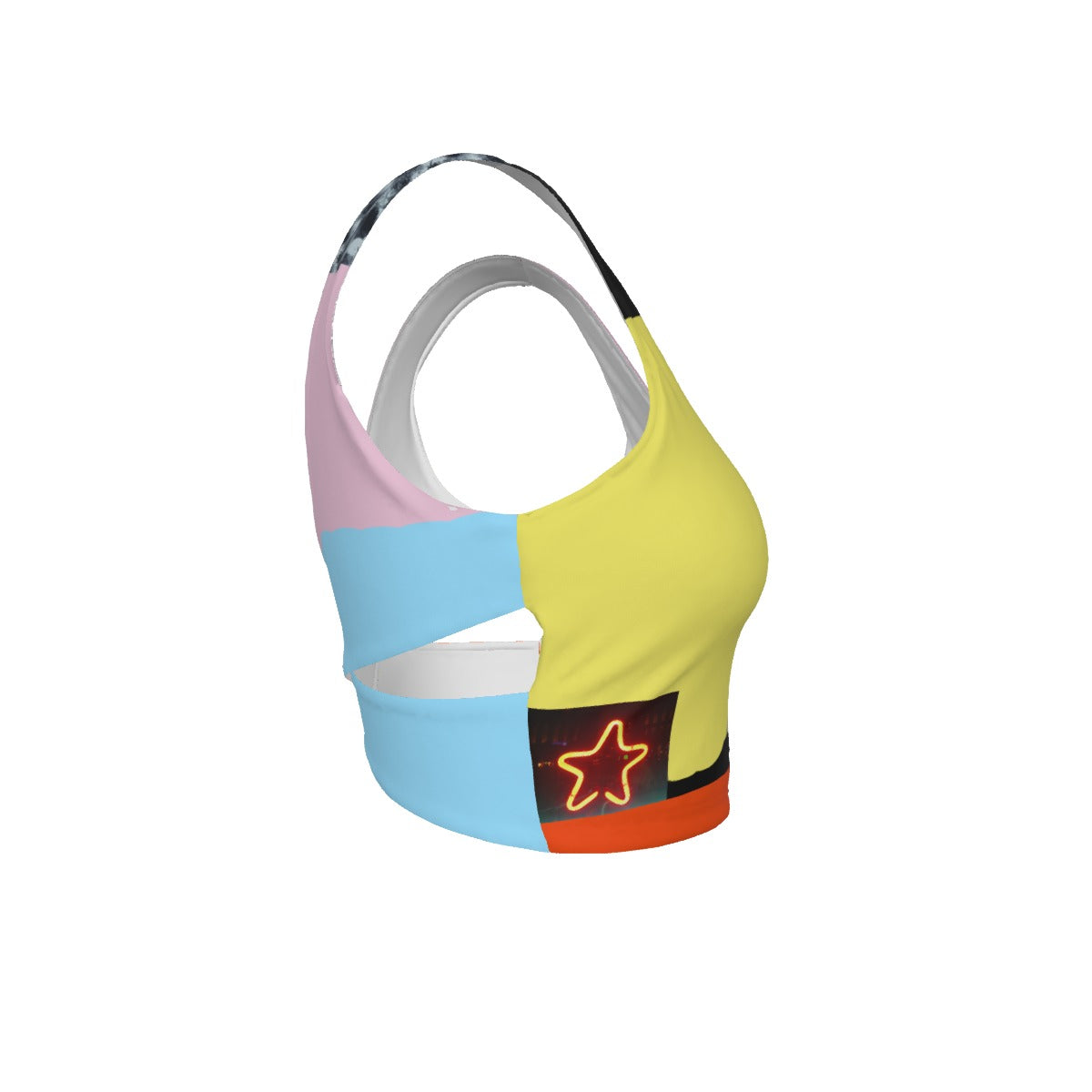 Snackonart Art Series Back Cross Sports Bra — No. 305