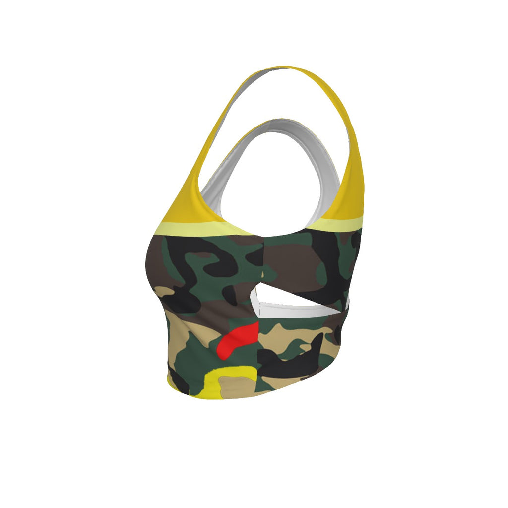 Snackonart Art Series Back Cross Sports Bra — No. 307