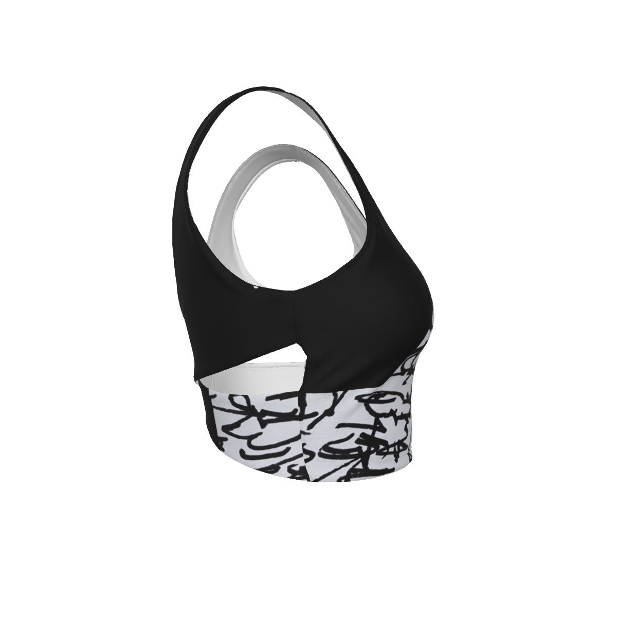 Snackonart Art Series Back Cross Sports Bra — No. 303