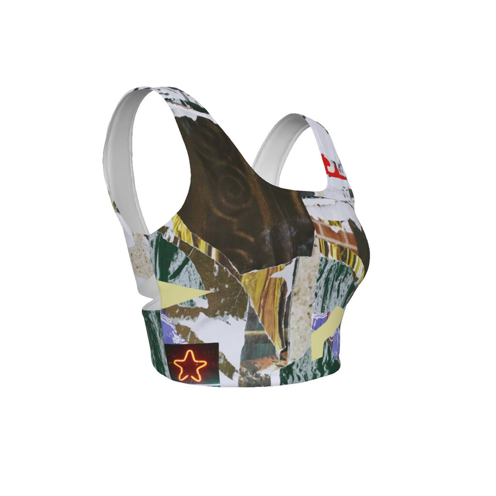 Snackonart Art Series Back Cross Sports Bra — No. 302