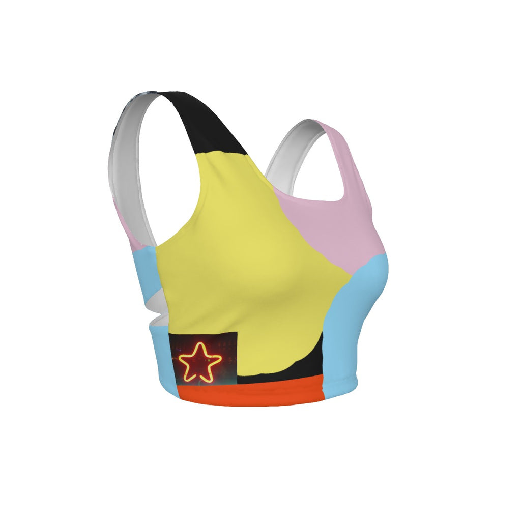 Snackonart Art Series Back Cross Sports Bra — No. 305