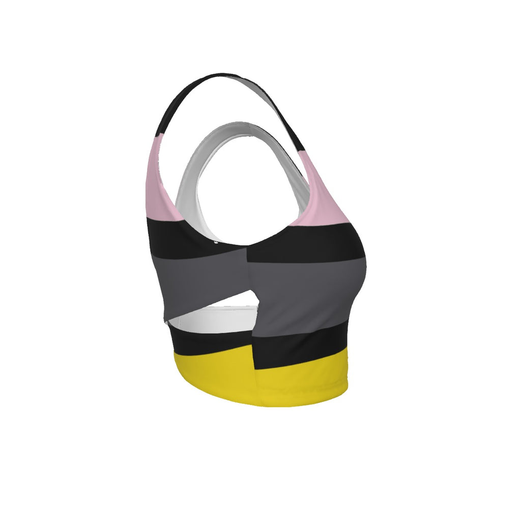 Snackonart Art Series Back Cross Sports Bra — No. 308