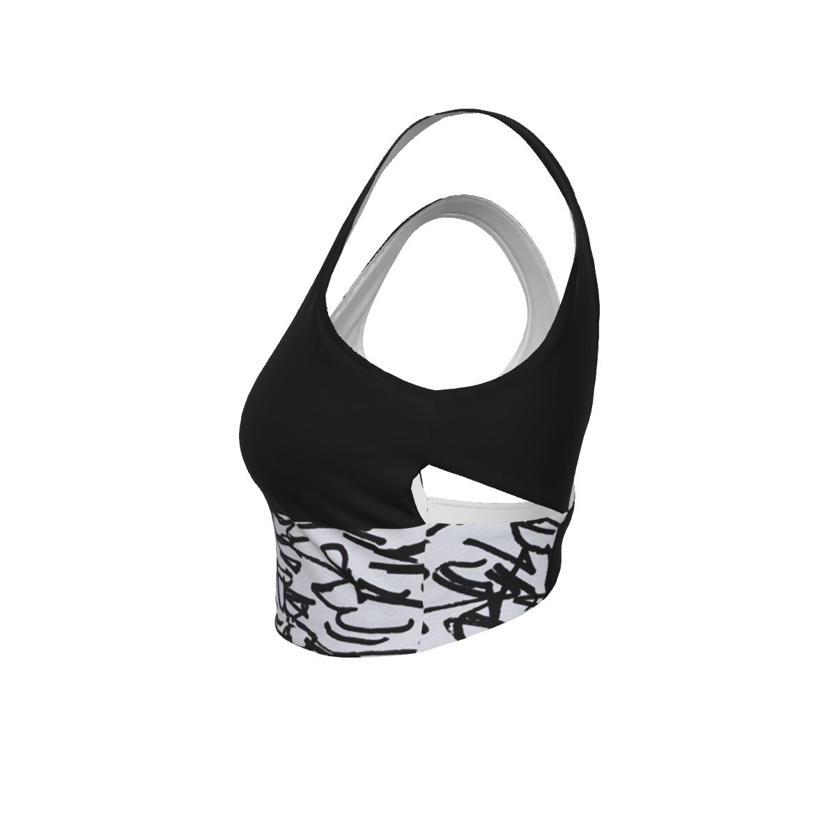 Snackonart Art Series Back Cross Sports Bra — No. 303