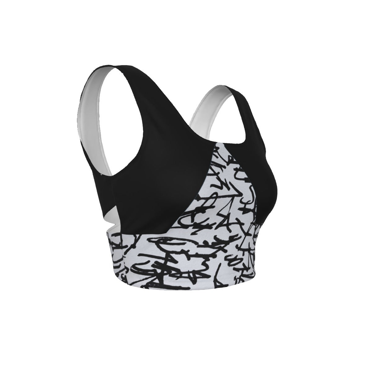 Snackonart Art Series Back Cross Sports Bra — No. 303