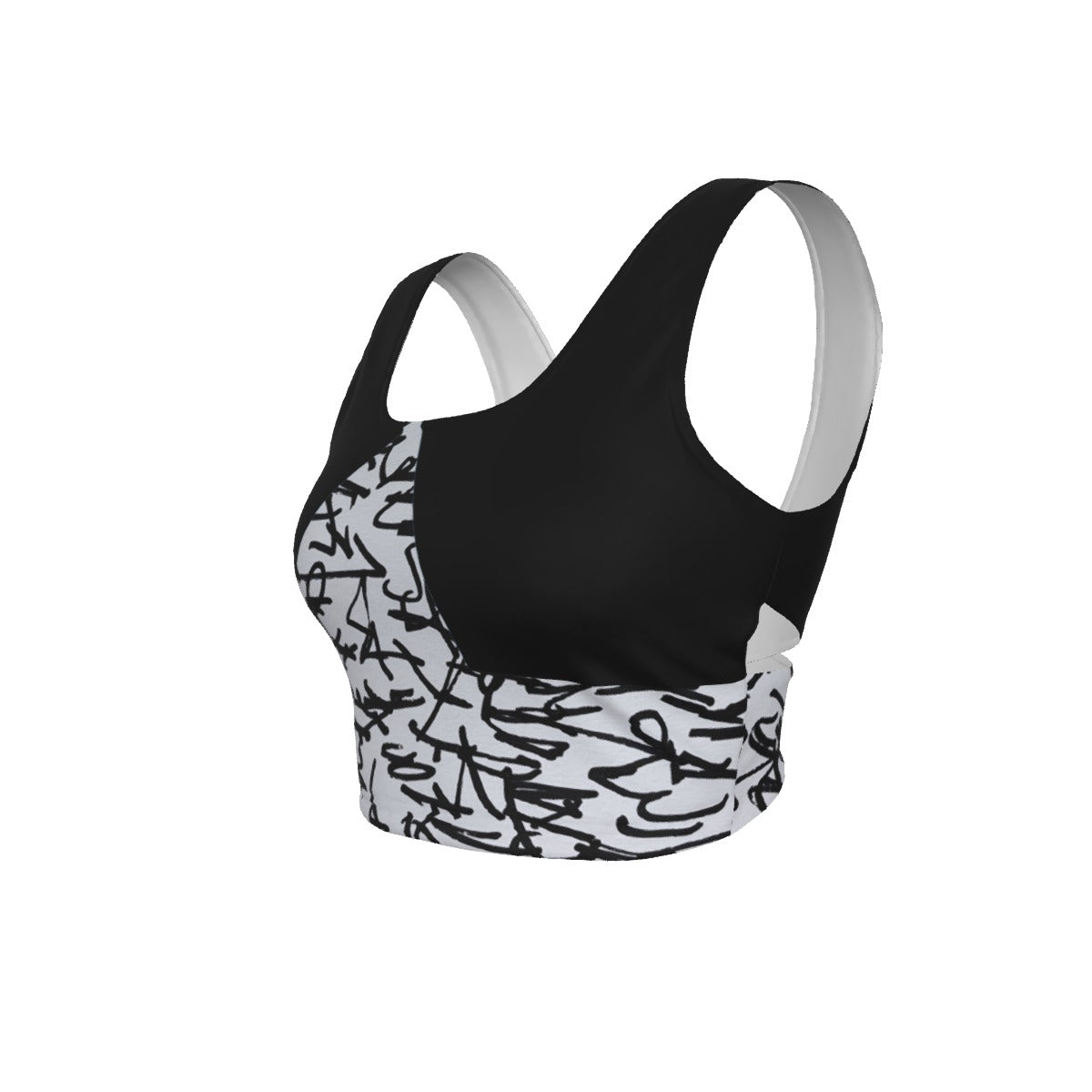 Snackonart Art Series Back Cross Sports Bra — No. 303