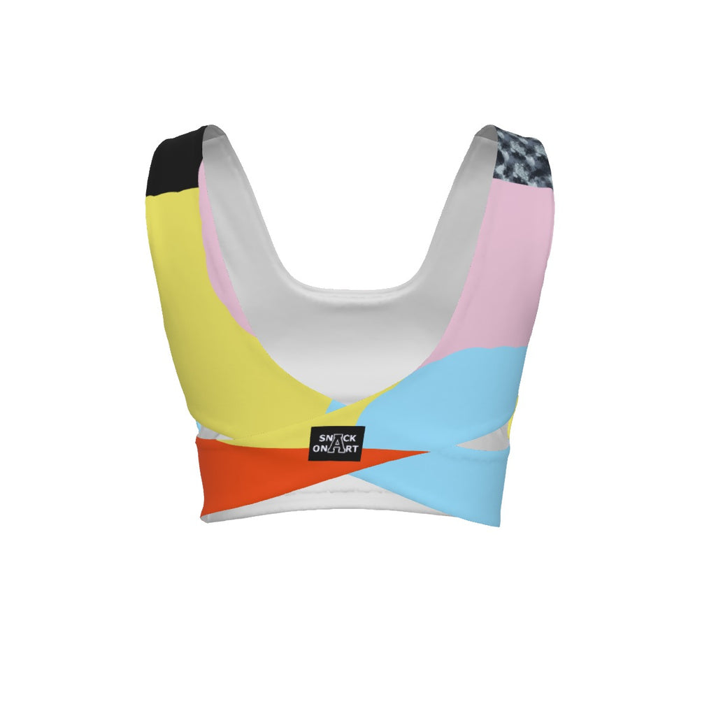 Snackonart Art Series Back Cross Sports Bra — No. 305