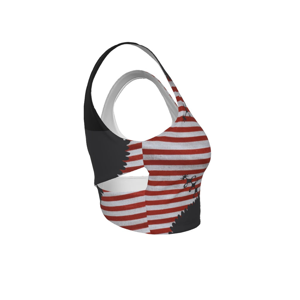 Snackonart Art Series Back Cross Sports Bra — No. 304