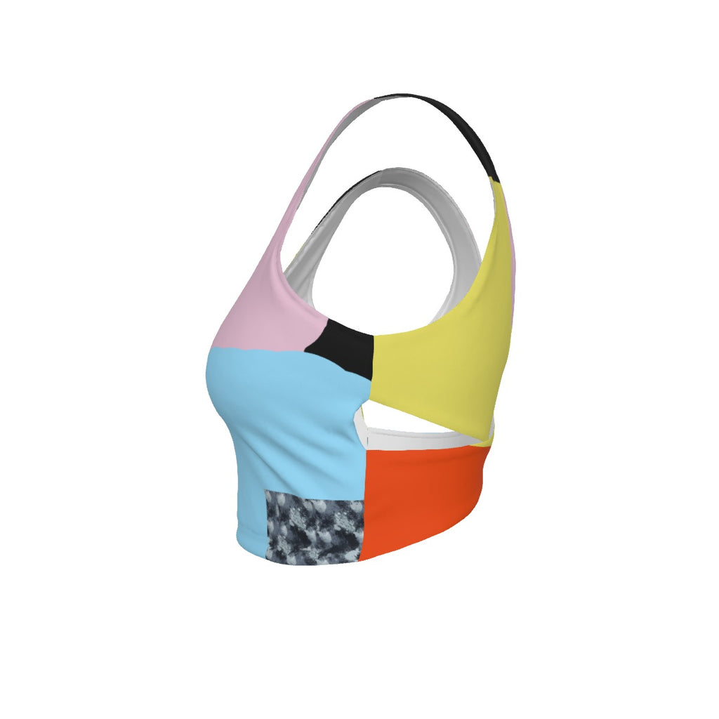 Snackonart Art Series Back Cross Sports Bra — No. 305